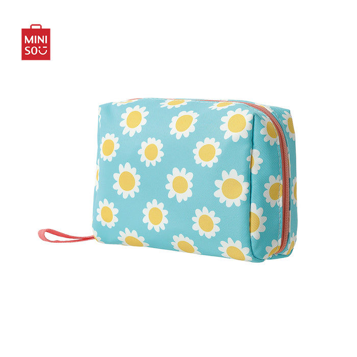 MINISO AU Sunrise Sunflowers Blue Cosmetic Bag