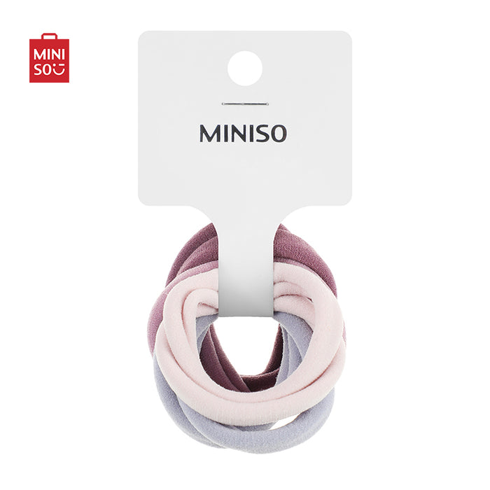 MINISO AU 8pcs Korean Style 1cm Rubber Hair Band for Womens Girls Hair Braids(Random Color)