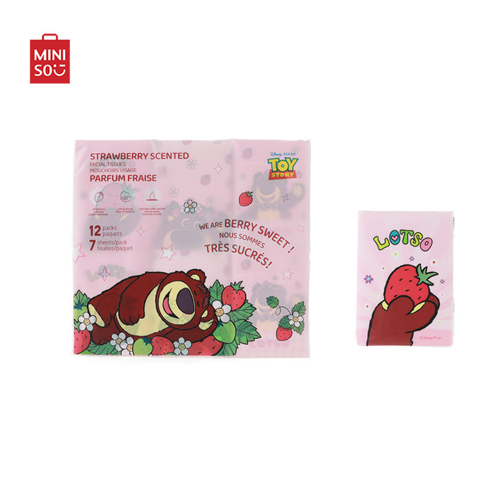 MINISO AU Miniso Lotso Collection Strawberry Scented Facial Tissues 12 Packs