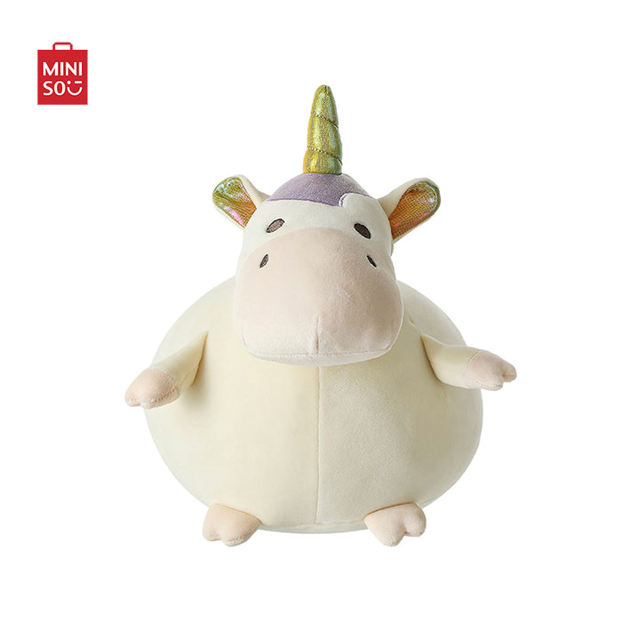 MINISO AU White Unicorn Round Plush Toy 23cm