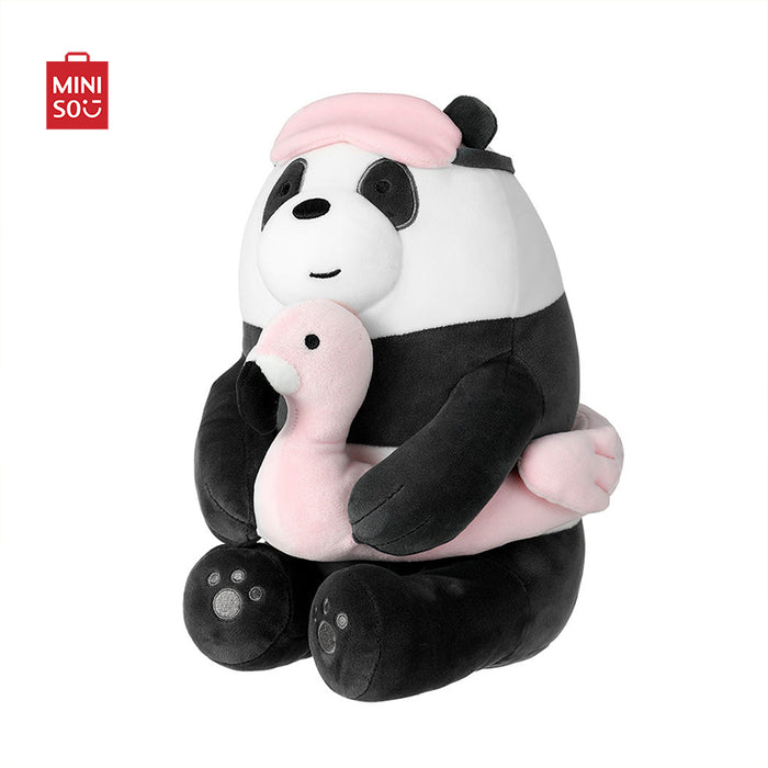 MINISO AU We Bare Bears Collection 5.0 Summer Vacation Series Panda Plush Toy 30cm