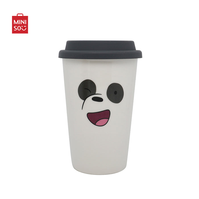 MINISO AU We Bare Bears Collection Panda Single Layer Ceramic Coffee Tumbler 400mL