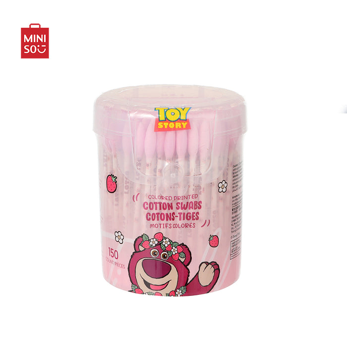 MINISO AU MINISO Disney Pixar Lotso Collection Colored Printed Cotton Swabs 150 Count