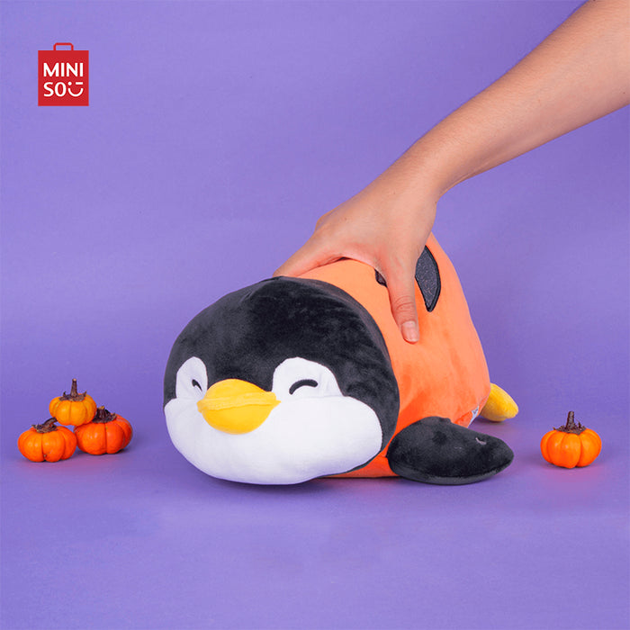 MINISO AU Mini Family Halloween Series Pumpkin-costume Black Pen Pen Costume-changing Plush Toy 30cm