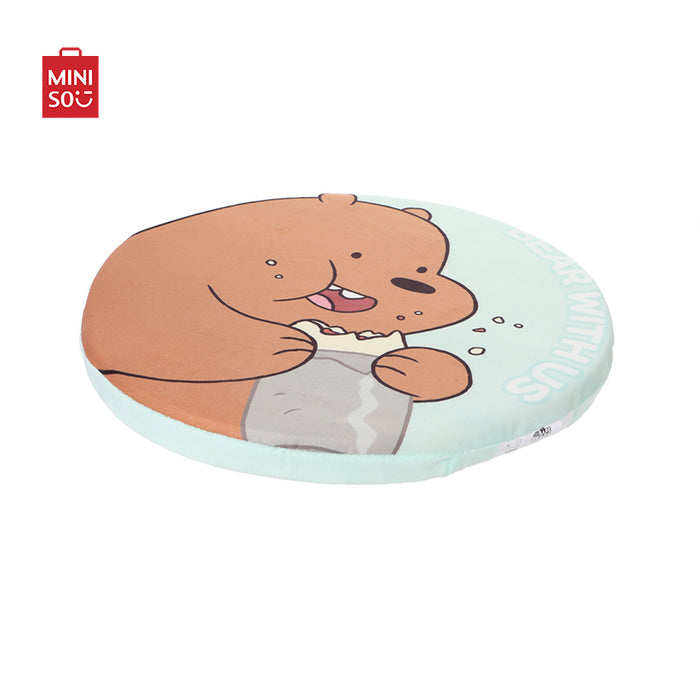 MINISO AU We Bare Bears Collection Round Seat Cushion Grizzy