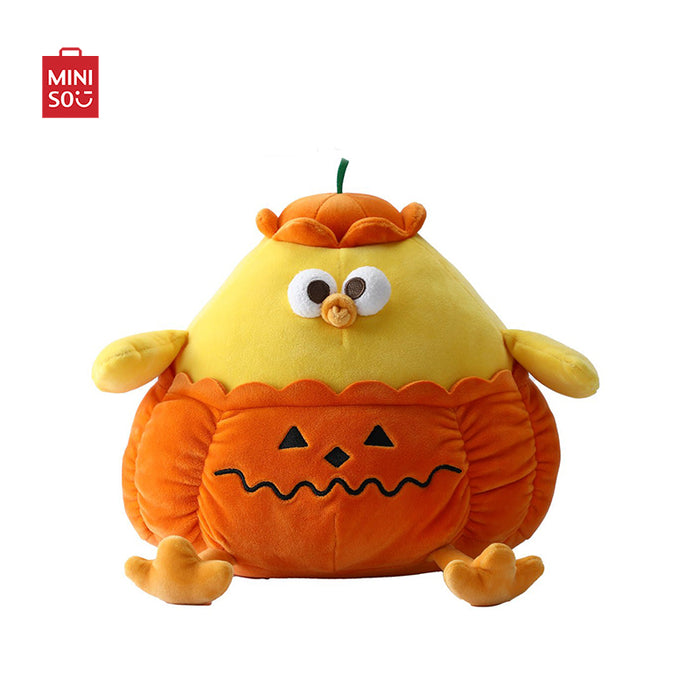 MINISO AU Dundun Metaverse Halloween Series Pumpkin Chicken Maggie Plush Toy 25cm