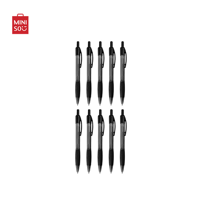 MINISO AU Retractable Gel Pen 10 Packs Black