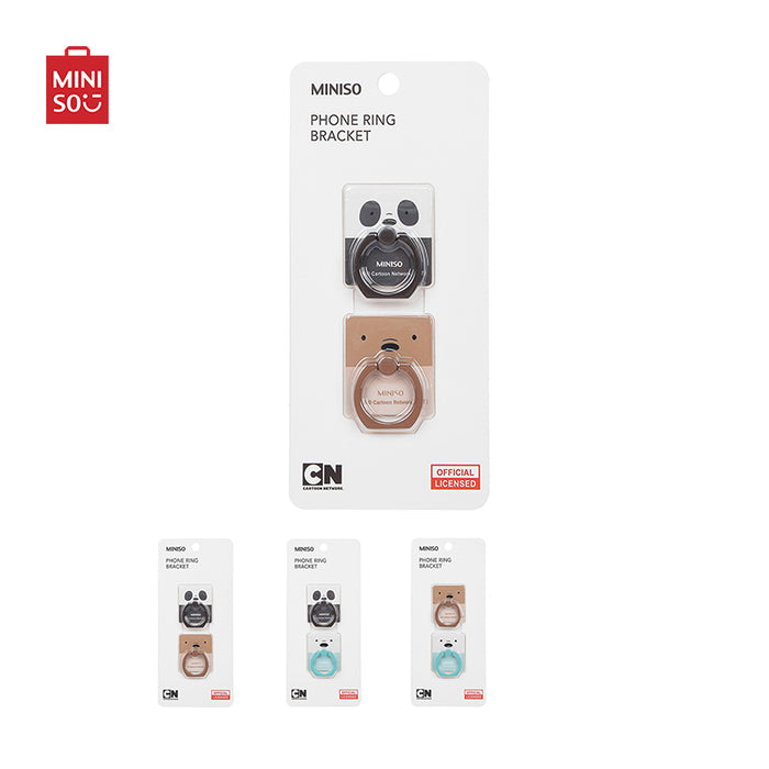 MINISO AU We Bare Bears -Smile Phone Ring Bracket 2 Pack