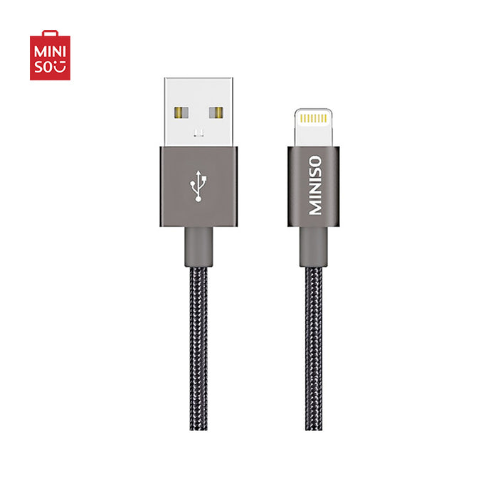 MINISO AU Dark Gray USB Charging Cable With Lightning Connector