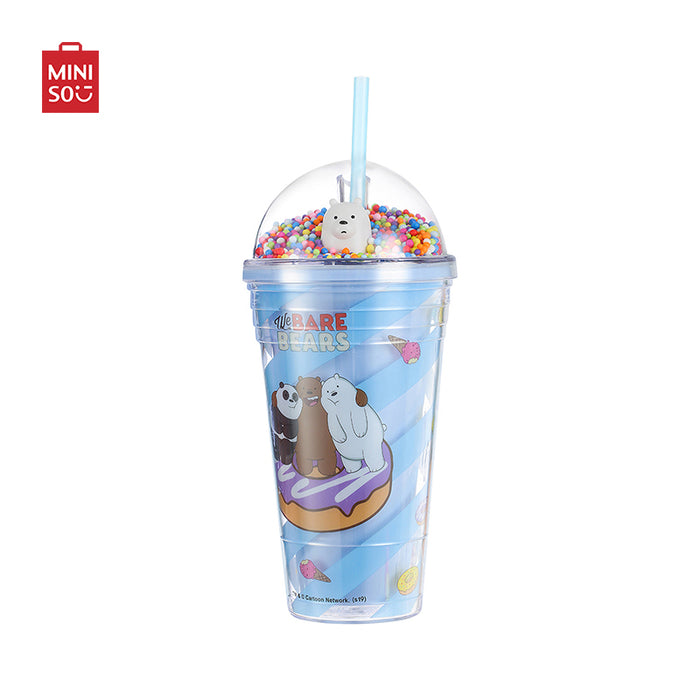 MINISO AU We Bare Bears Double Straw Cup-480ml
