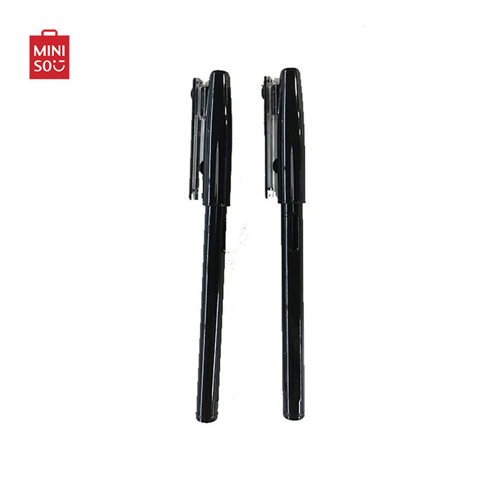 MINISO AU 0.28mm Black Ink Gel Pen 2 Pcs