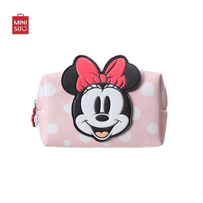 MIINSO AU Minnie Mouse Collection Square Wave Point Pink Cosmetic Bag