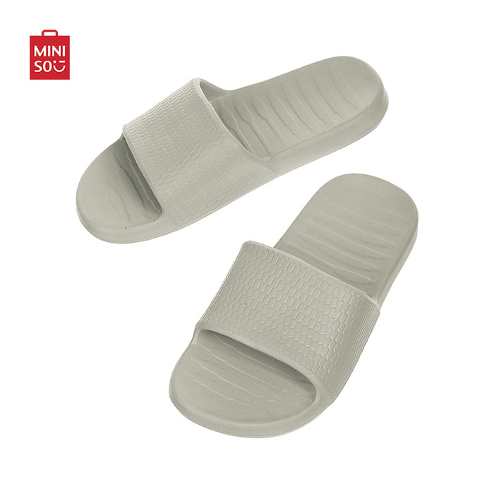 MINISO AU Women's Honeycomb Pattern Soft Sole Bathroom Pale Green Slippers(37-38)