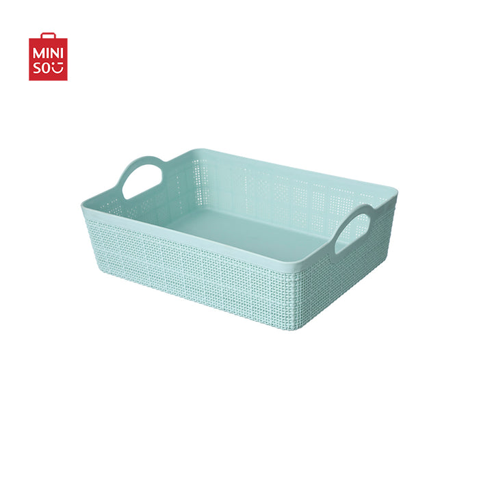 MINISO AU Braided Check Storage Basket with Handles(M)