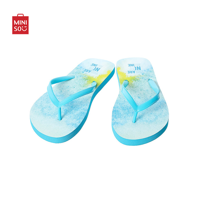 MINISO AU Color Explosion Blue Women's Flip Flops(39-40)