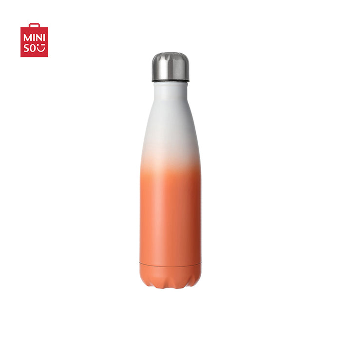 MINISO AU Gradient Color Double Wall Stainless Steel Insulated Bottle 500mL Orange