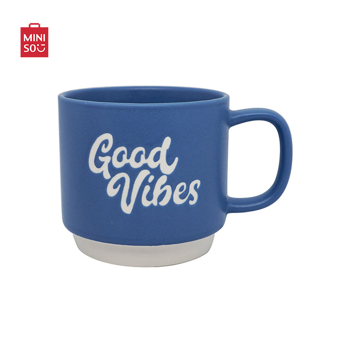 MINISO AU Solid Base Color Ceramic Mug 400mL Blue