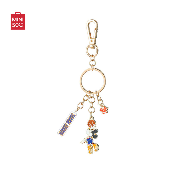 MINISO AU Miniso Disney Mickey Mouse Sports Collection Basketball Metal Keychain