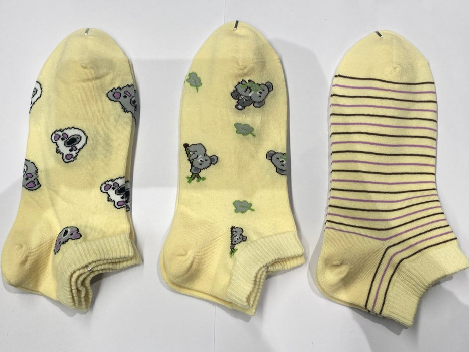 MINISO AU Animal Series Koala Women's Ankle Socks 3 Pairs