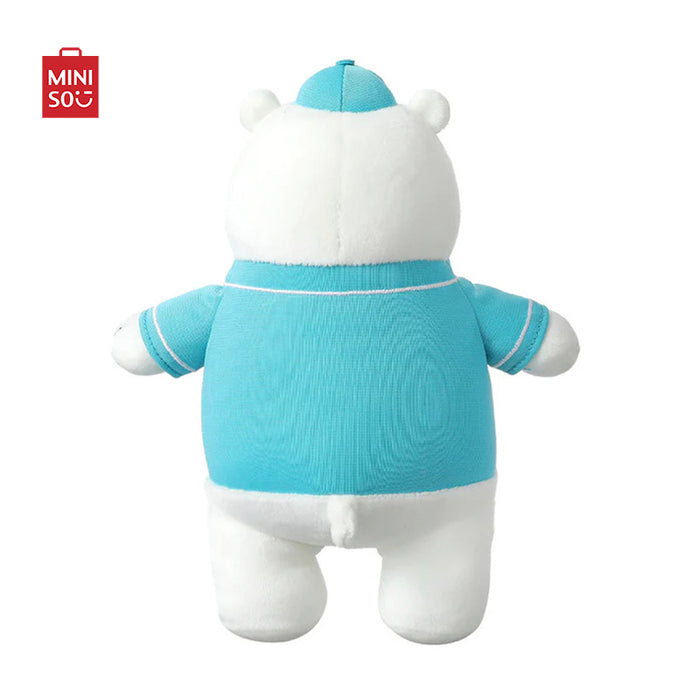 MINISO AU We Bare Bears Blue Cloth Stuffed Animal Plush Toy (Ice Bear) 21cm