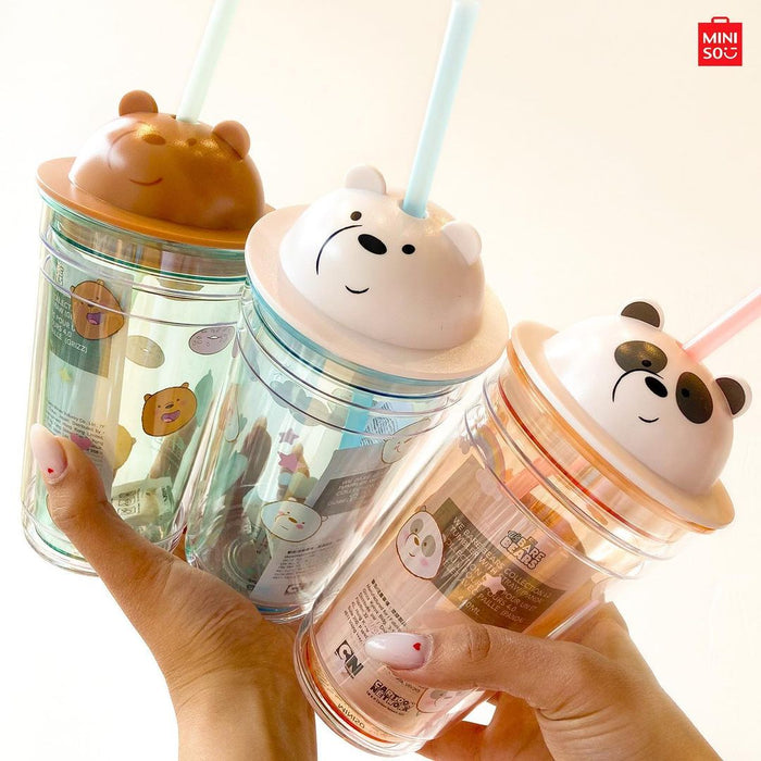 MINISO AU We Bare Bears Collection 4.0 Tumbler with Straw 440mL