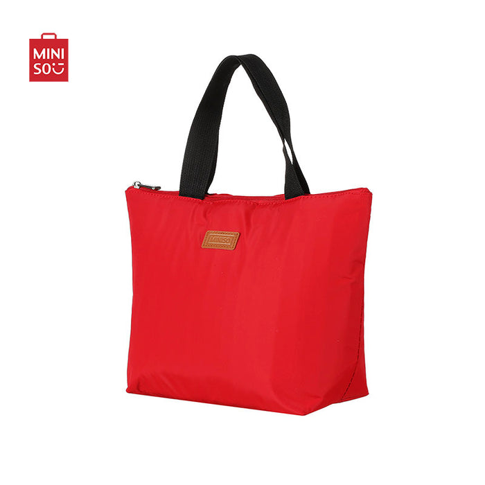 MINISO AU Simple Style Red Lunch Bag