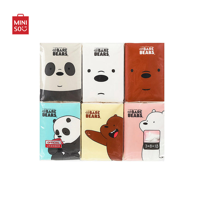 MINISO AU We Bare Bears Simple Tissues(8sheets x 3-layer)