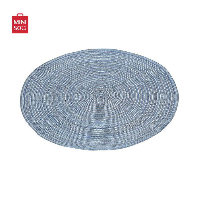 MINISO AU Round Braided Placemat Blue