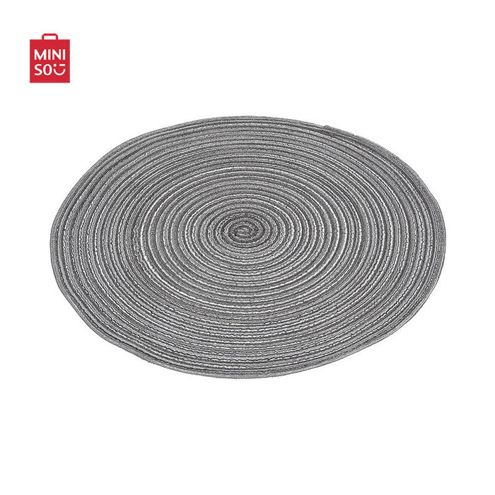 MINISO AU Round Gray Braided Placemat