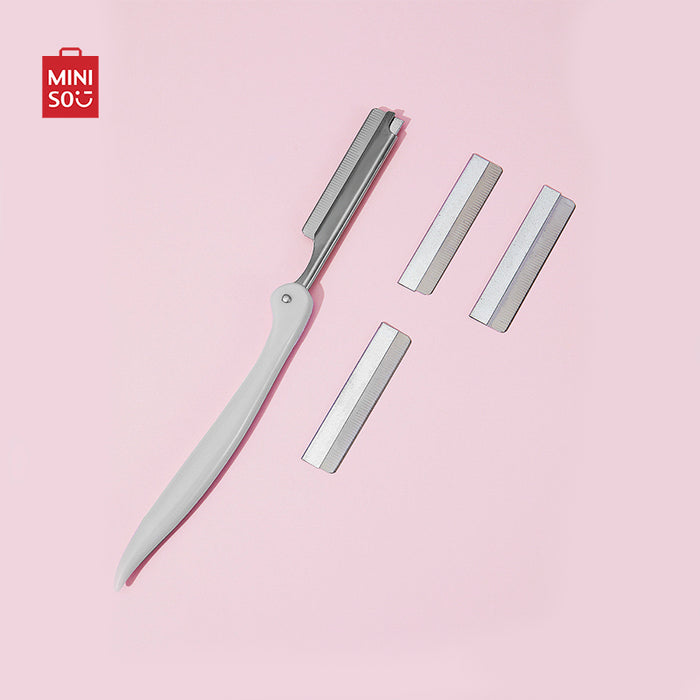 MINISO AU Gray Foldable Eyebrow Razor with 10 Blades