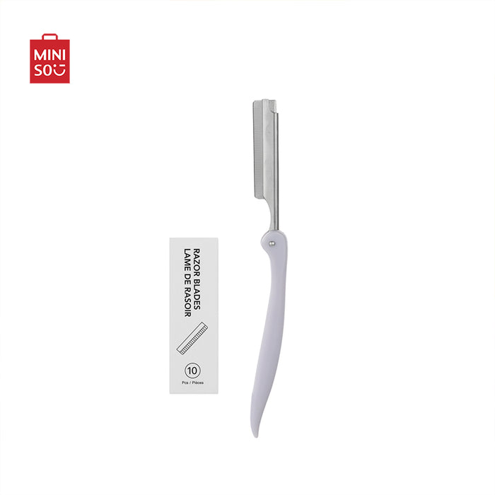 MINISO AU Gray Foldable Eyebrow Razor with 10 Blades