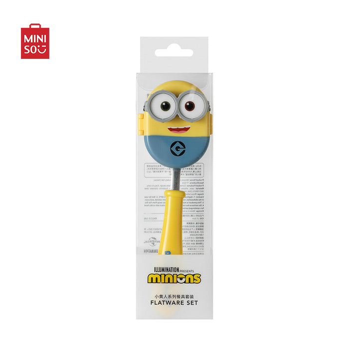 MINISO AU Minions Collection Yellow Cutlery Set