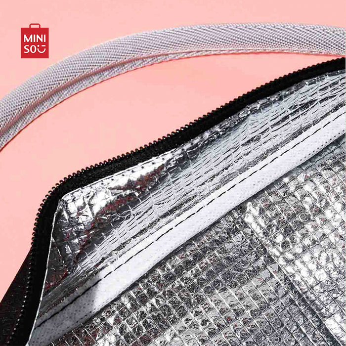 MINISO AU Large Capacity Solid Color Lunch Bag Black