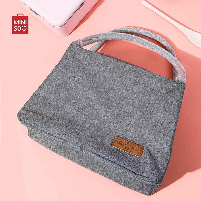 Miniso Solid Color Lunch Bag(Gray)