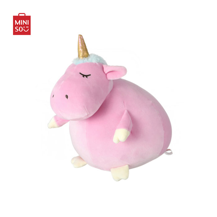MINISO AU Purple Unicorn Round Plush Toy 23cm