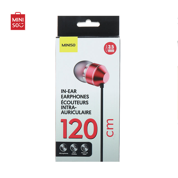 MINISO AU 3.5mm In-Ear Earphones Model: Y771 (Black & Red)