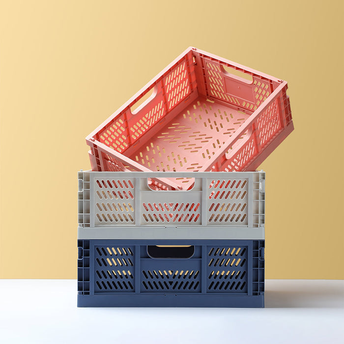 MINISO AU Pink Foldable Storage Basket Large Size