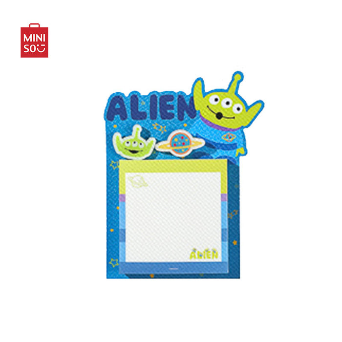 MINISO AU Toy Story Collection Memo Pads with Brooch - 80 Sheets(Alien)