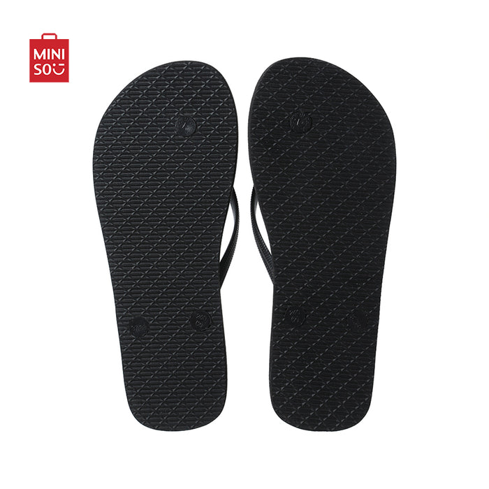 MINISO AU Black Luxury Style Women's Flip Flops (39-40)