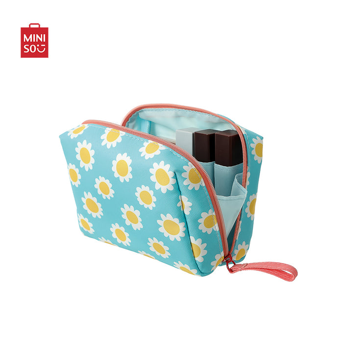 MINISO AU Sunrise Sunflowers Blue Cosmetic Bag