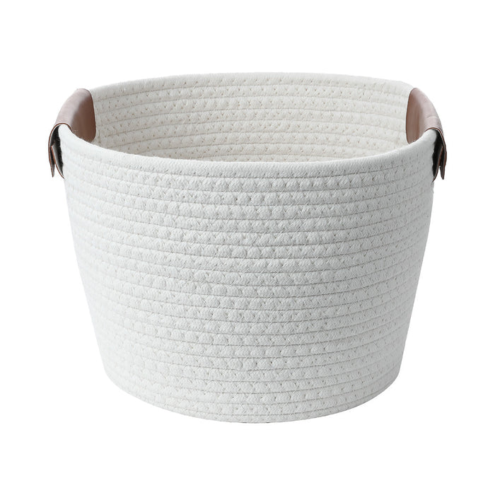 MINISO AU Cotton Rope Off-White Storage Basket with Handle Large