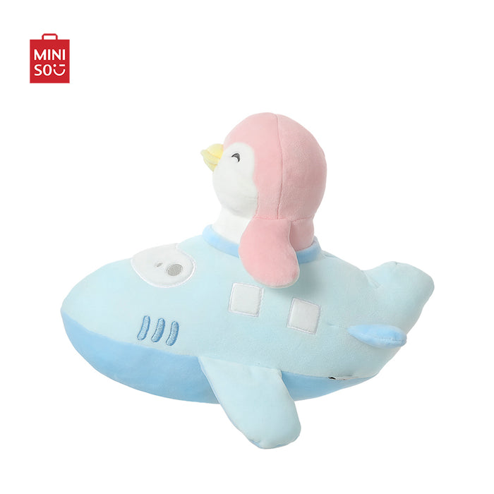 MINISO AU Travel Series Pink Penguin Airplane Plush Toy 30cm