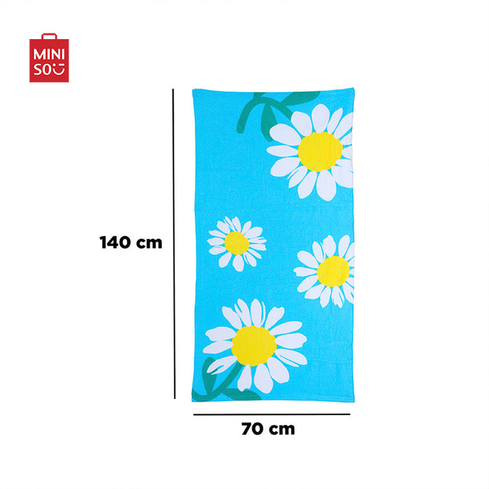 MINISO AU Sunrise Sunflowers Blue Beach Towel
