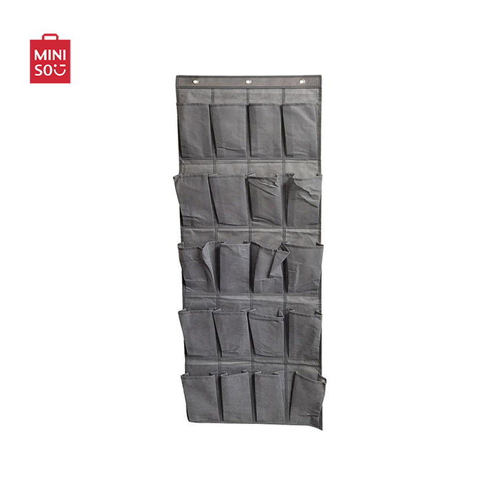 MINISO AU Non Woven Fabric 20 Pockets Over the Door Hanging Shoe Organizer