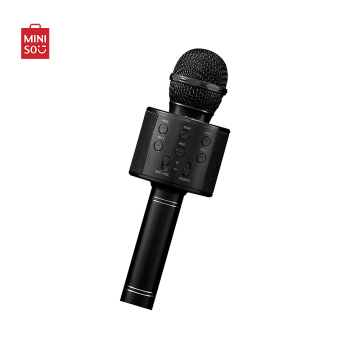 MINISO AU Black Karaoke Microphone with Built-in Wireless Speaker