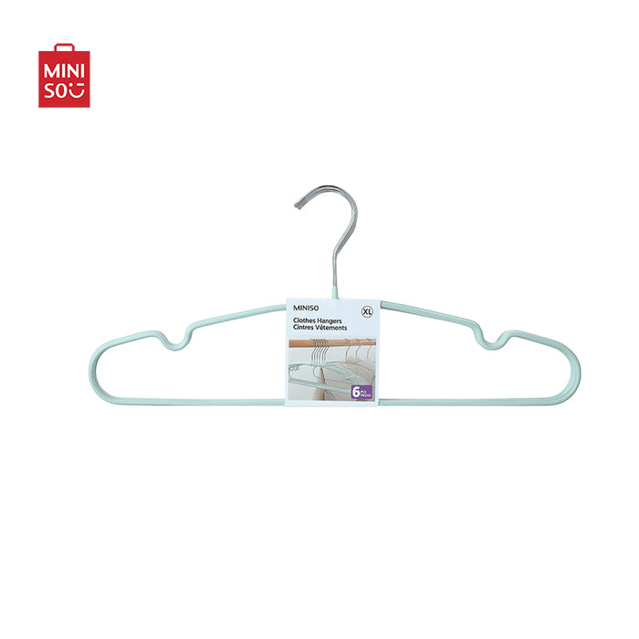 MINISO AU Mint Green Matte Anti-Slip Clothes Hangers 6 Pcs XL