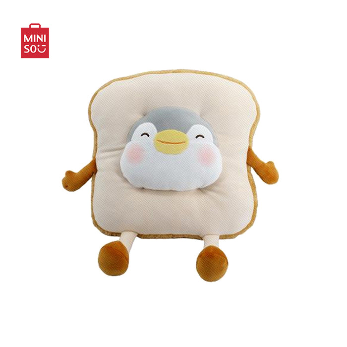 MINISO AU Cartoon Series Sliced Bread Design Seat Cushion Plush Toy Penguin 38cm