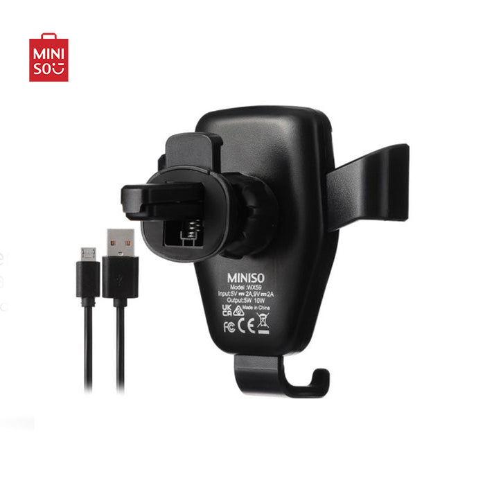 MINISO AU 10W Wireless Charger Gravity Auto Clamping Phone Stand for Car Model WX59