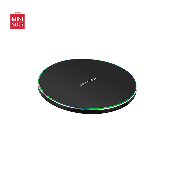 MINISO AU Black 10W Ultrathin Wireless Charger with Lights for Desk Model WX22