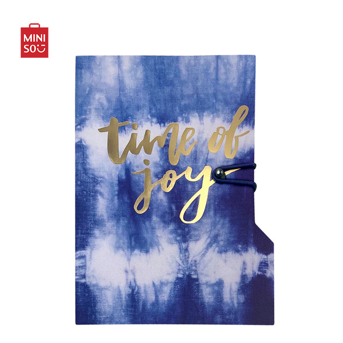 MINISO AU Color Explosion A6 Hardcover Book Dark Blue 68 Sheets with 1.0mm Pen
